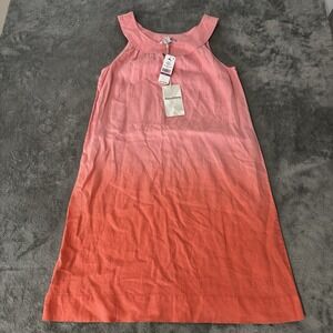 Tommy Bahama 100% Linen Boho Ombre Print Dress XXS Sleeveless Shift Sundress NWT